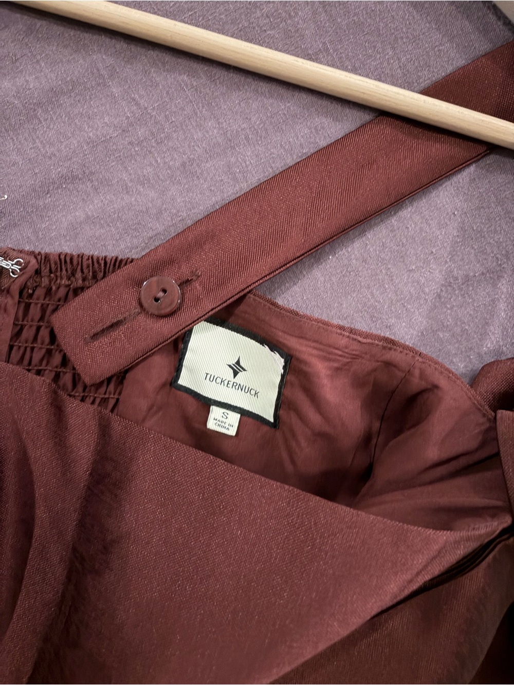 Tuckernuck Burgundy Maxi Dress with Tie Straps - Picture 3 of 3